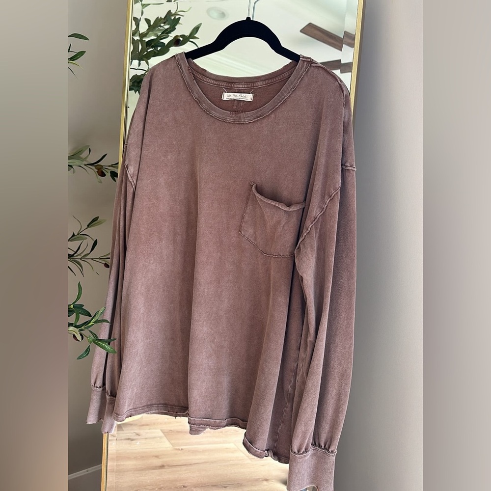 Free people long sleeve pocket tee